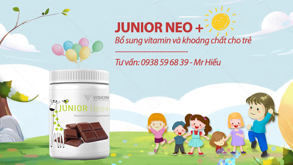 Junior Neo + Vision giúp bổ sung vitamin và khoáng chất cần thiết cho trẻ mỗi ngày.